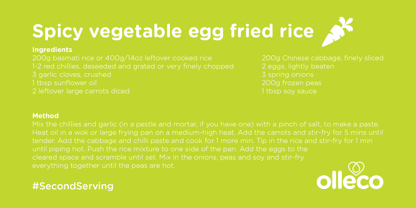 Spicy vegetable egg fried rice recipe