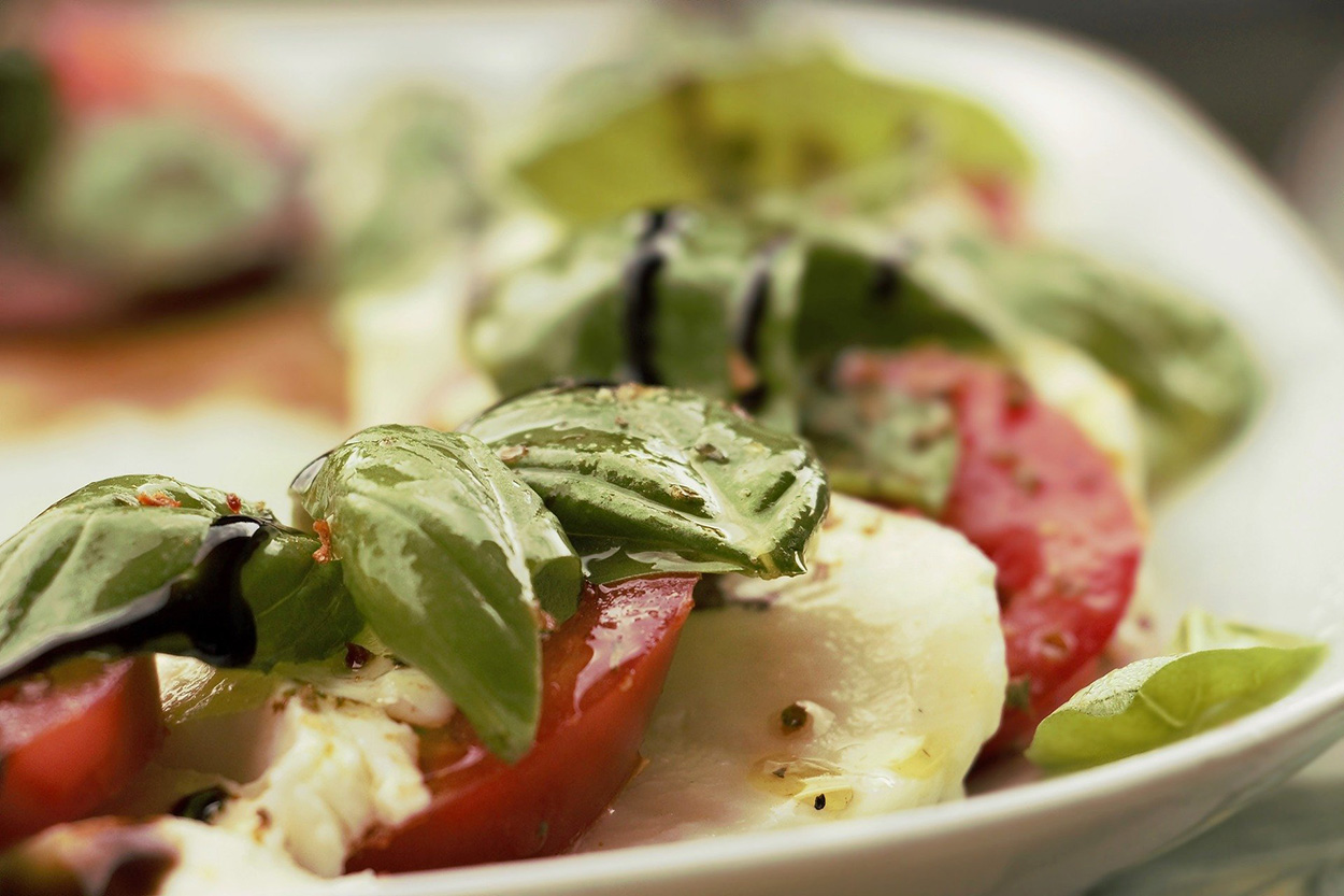 Plate of fresh sustainable food.