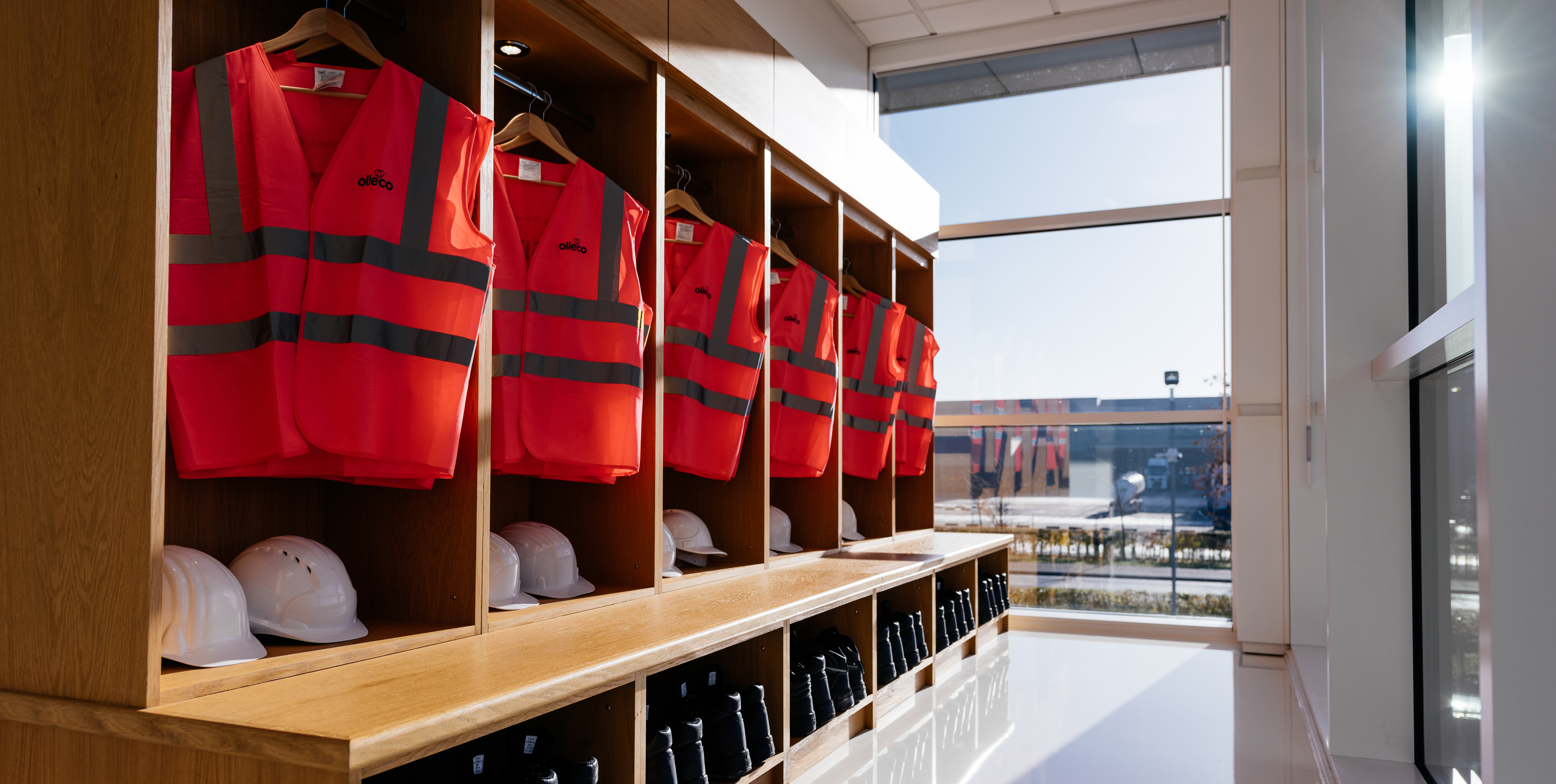 PPE changing area at Olleco’s Aylesbury AD plant